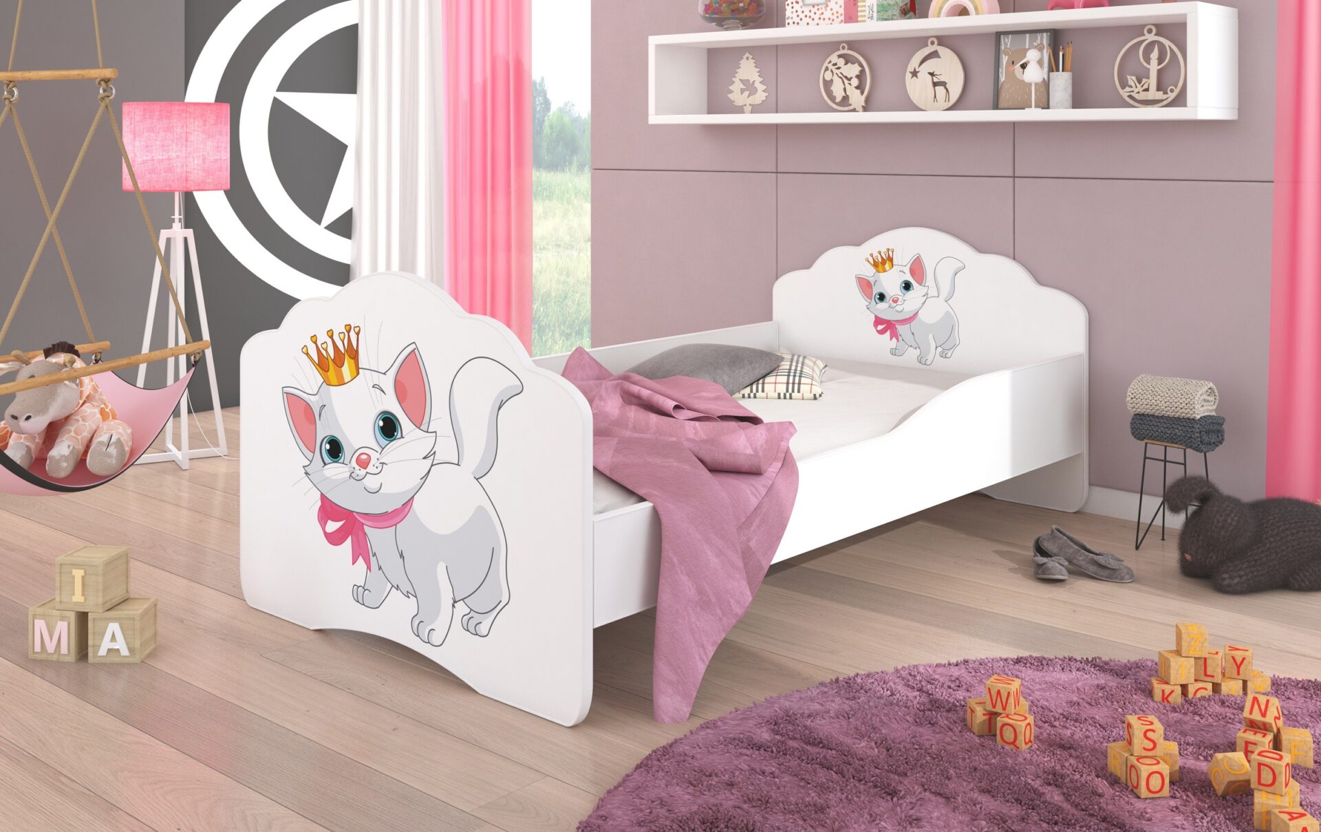 Gulta ar matraci CASIMO CAT 160x80 balta ADRK — 2 attēls