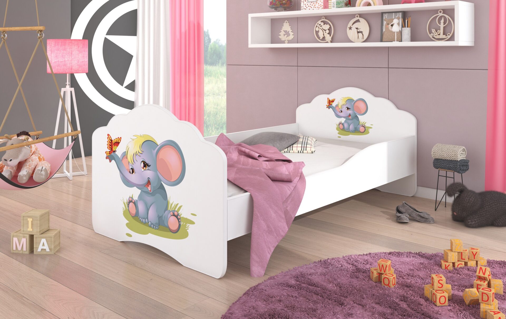 Gulta ar matraci CASIMO ELEPHANT 160x80 balta ADRK — 2 attēls