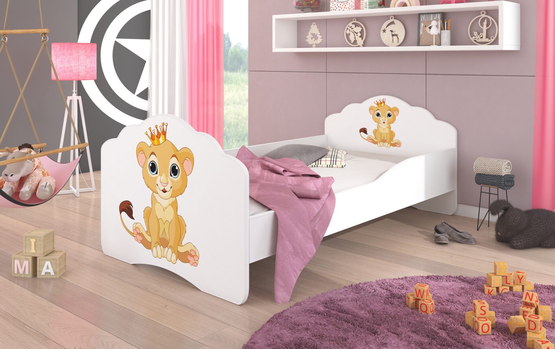 Gulta ar matraci CASIMO LION 140x70 balta ADRK — 2 attēls