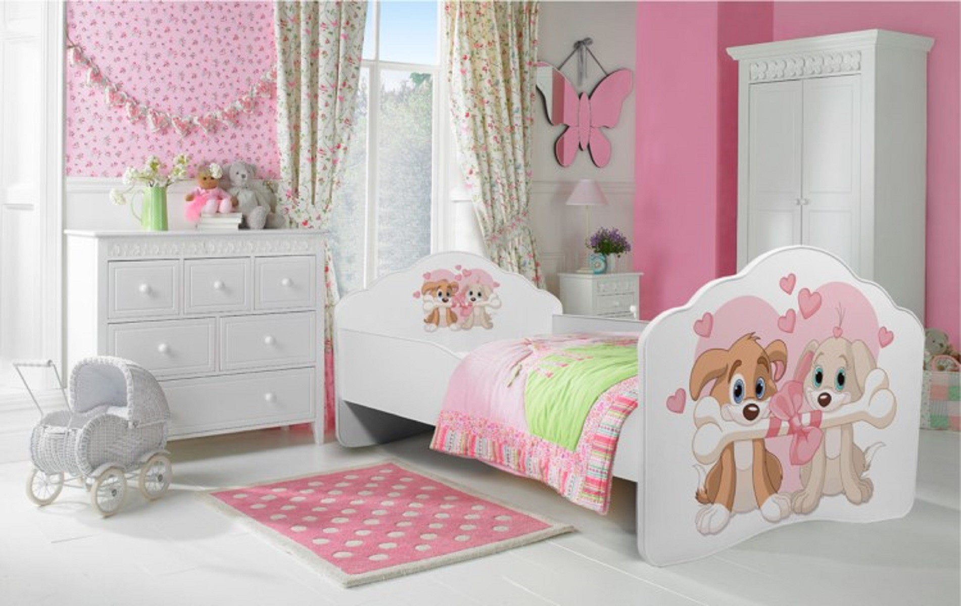 Gulta ar matraci CASIMO TWO DOGS 140x70 balta ADRK — изображение 2