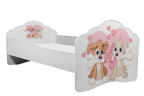 Gulta ar matraci CASIMO TWO DOGS 140×70 balta ADRK