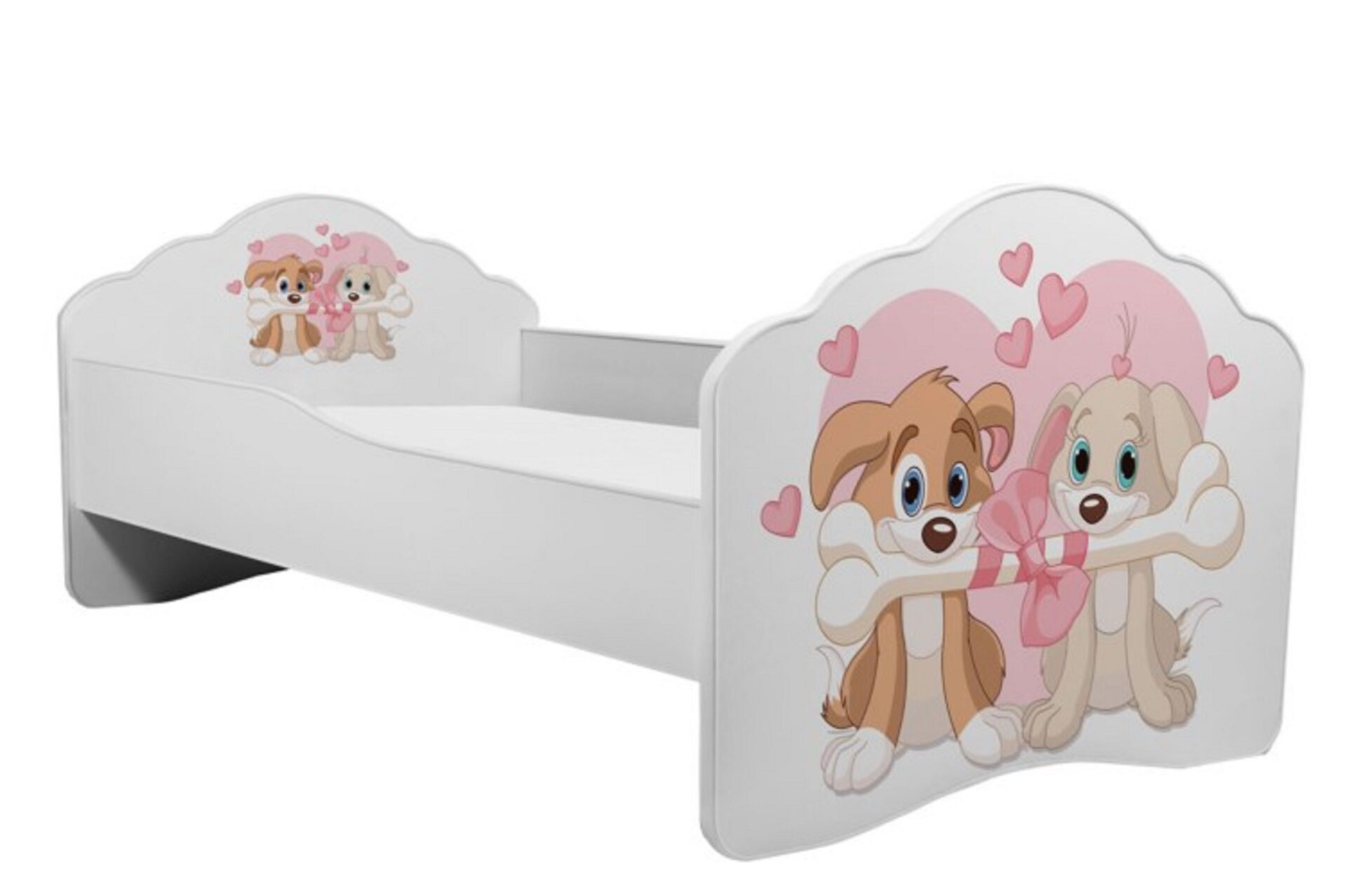 Gulta ar matraci CASIMO TWO DOGS 140x70 balta ADRK