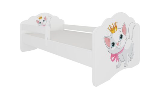 Gulta ar matraci un karnīzi CASIMO CAT 160×80 balta ADRK