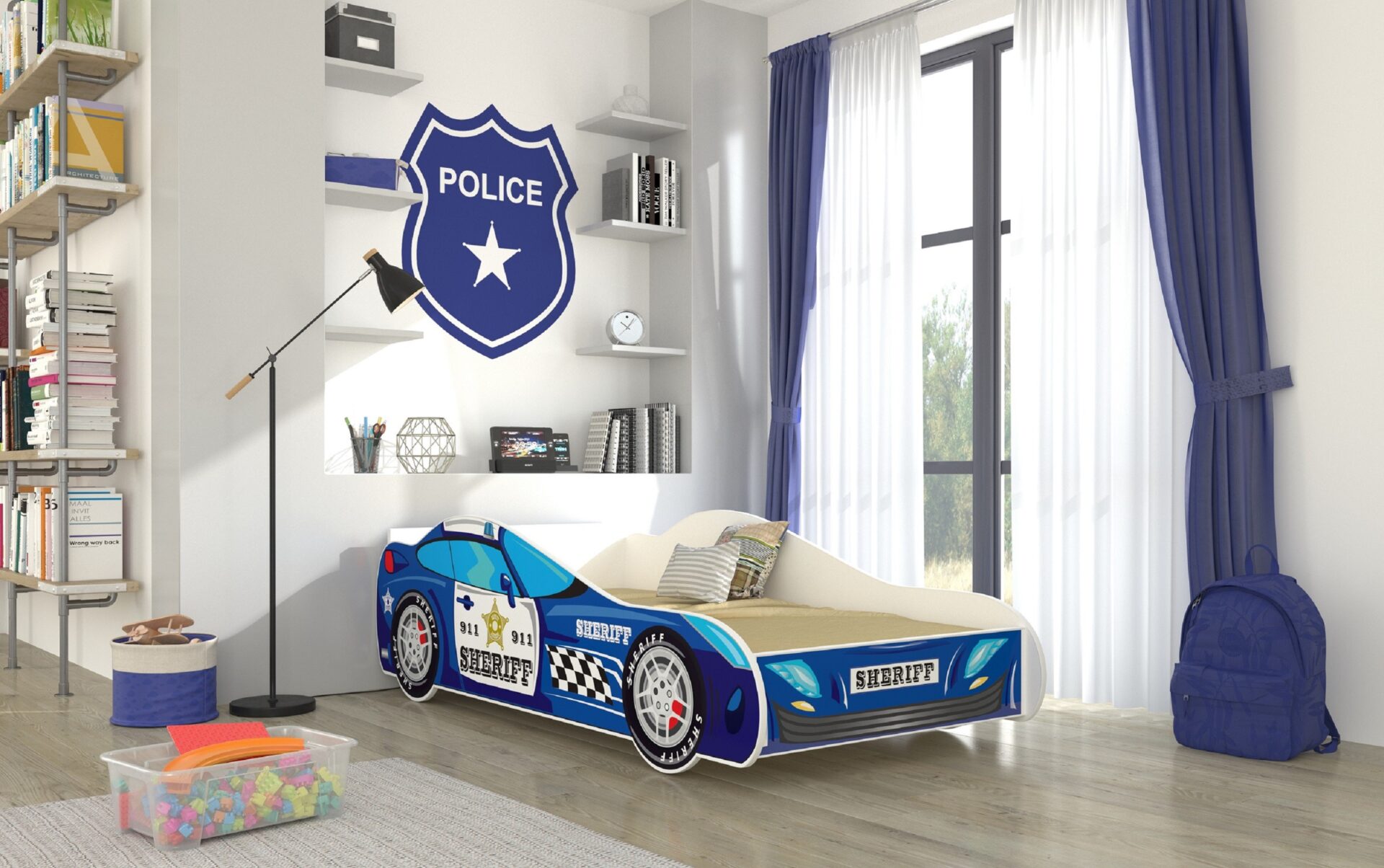 Gulta ar matraci SHERIFF 160x80 zila ADRK — изображение 2