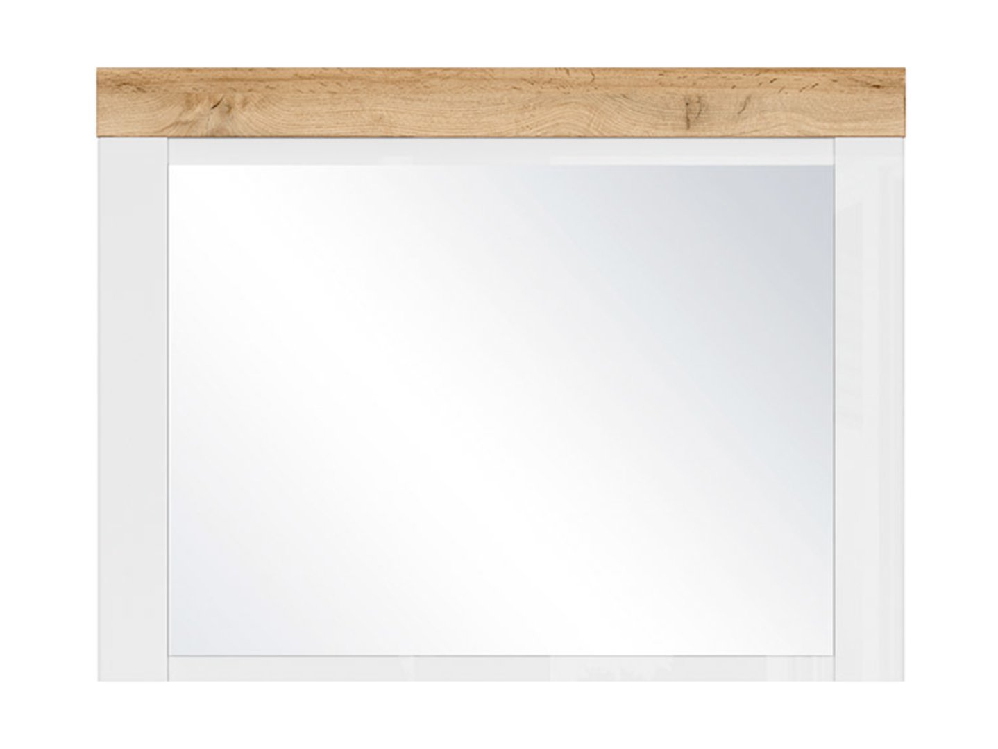 HOLTEN taisnstūra spogulis 92.5x70 cm baltā krāsā/votan ozolkoka krāsā — 2 attēls