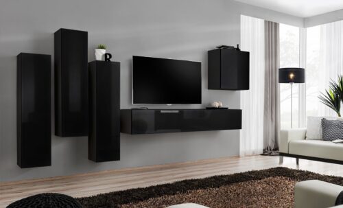 Switch III sienas skapis, melns ASM