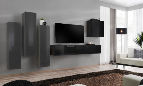 Switch III sienas skapītis grafīta/melns ASM