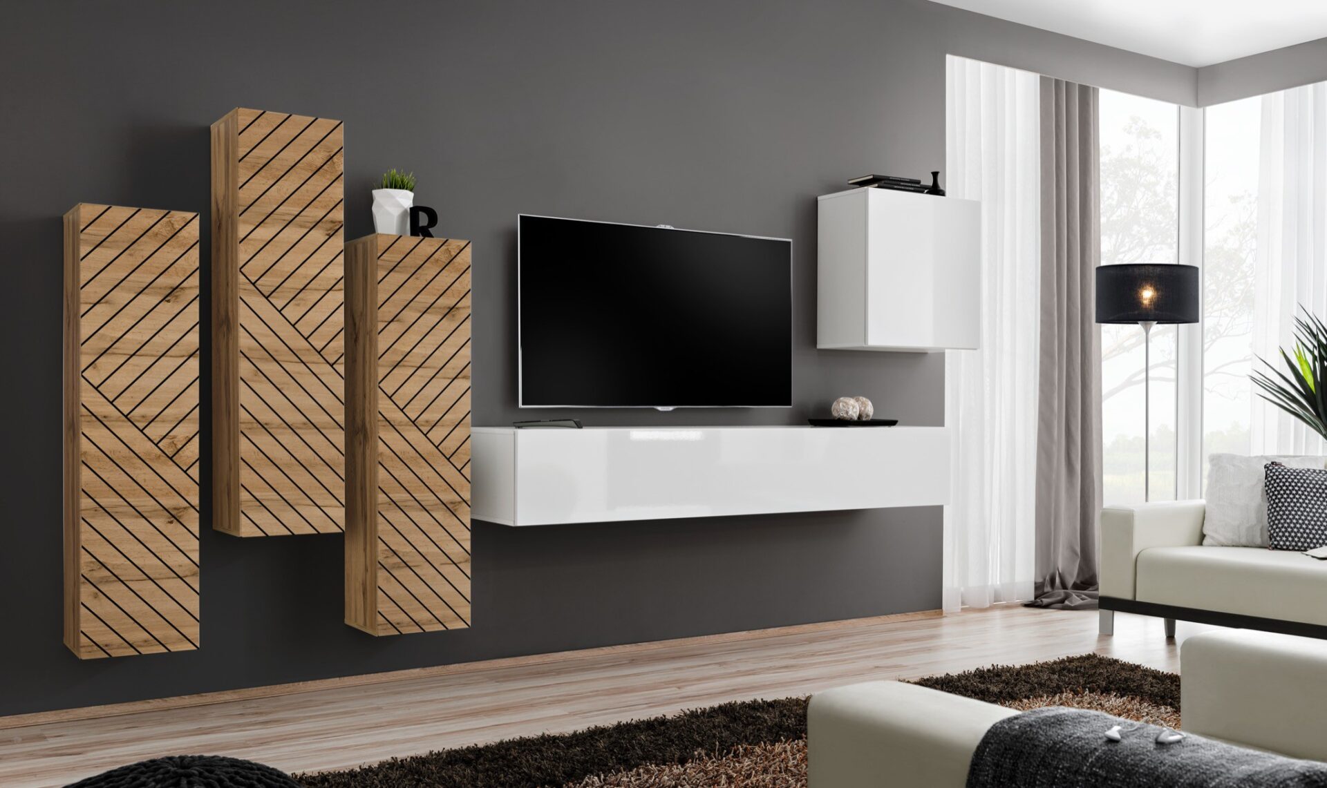 Switch III sienas skapis, balts ASM