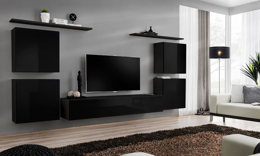 Switch IV sienas bloks, melns ASM
