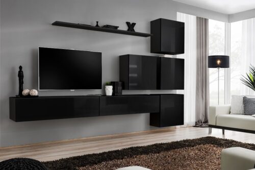 Switch IX sienas bloks, melns ASM
