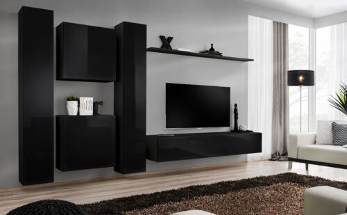 Switch VI sienas bloks, melns ASM
