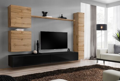Switch VIII sienas skapis, melns SW8 ASM