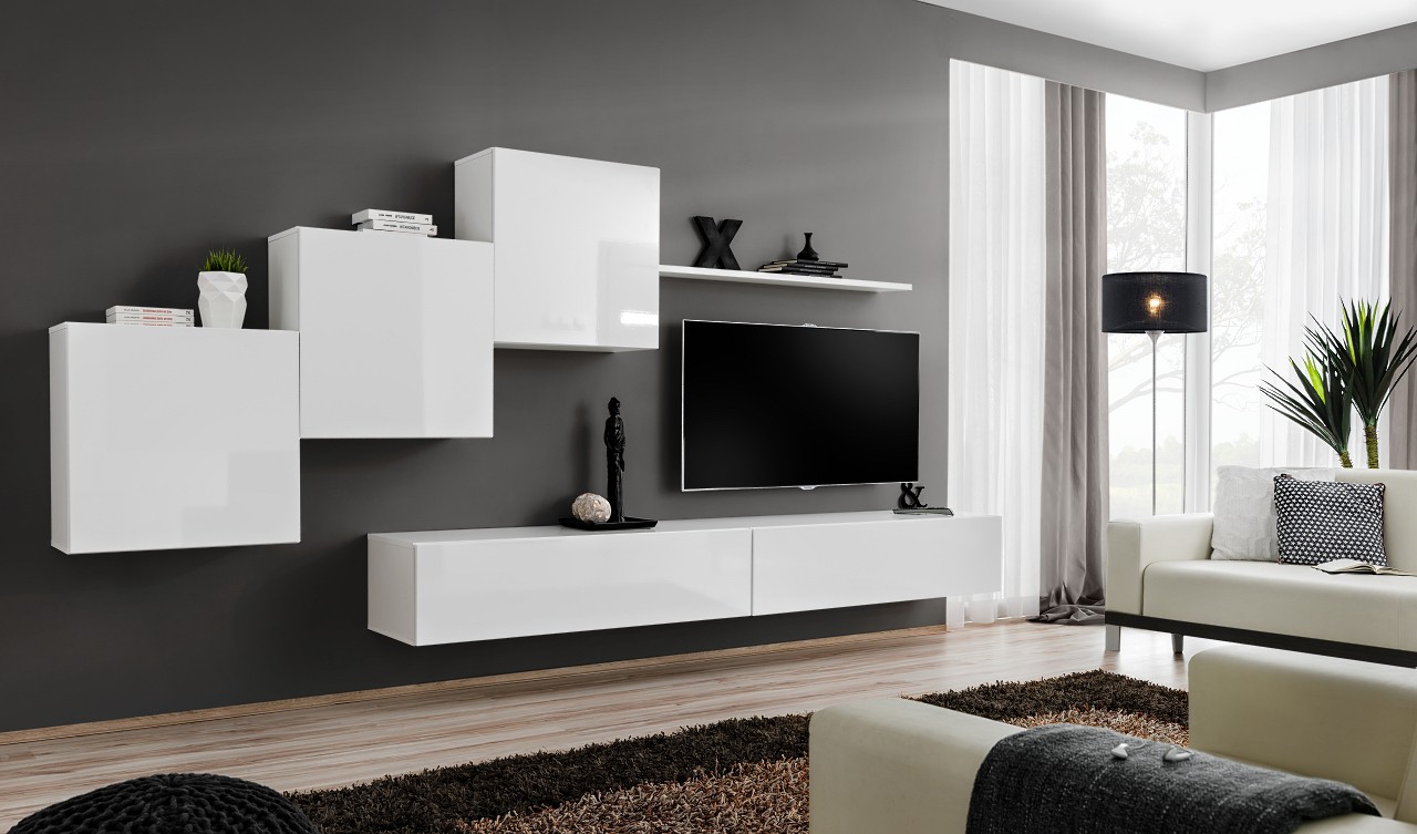 Sienas skapis "Switch X" balts ASM