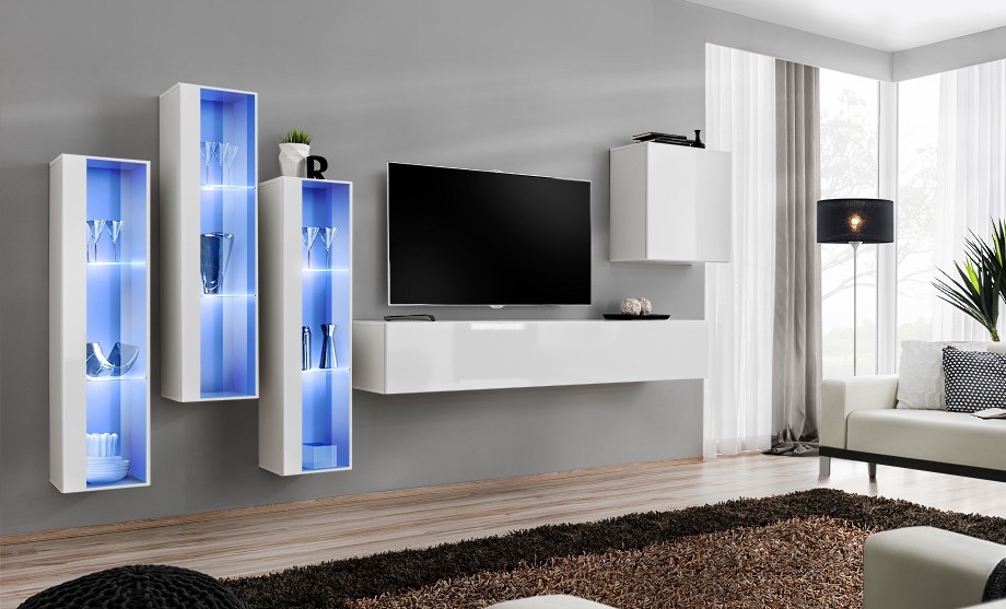 Sienas skapis "Switch XIII", balts ASM