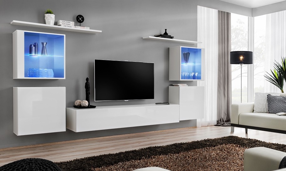 Sienas skapis "Switch XIV", balts ASM