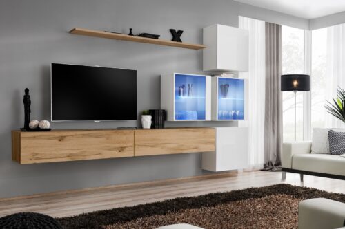 Sienas skapis “Switch XIX” ar baltu rokturi SW19 ASM