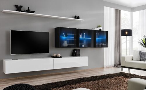 SWITCH XVII sienas skapis balts/melns ASM