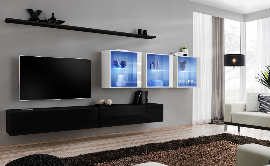 SWITCH XVII sienas skapis melns/balts ASM