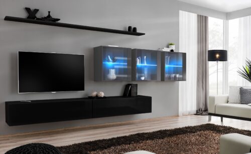 SWITCH XVII sienas skapītis melns/grafīts ASM