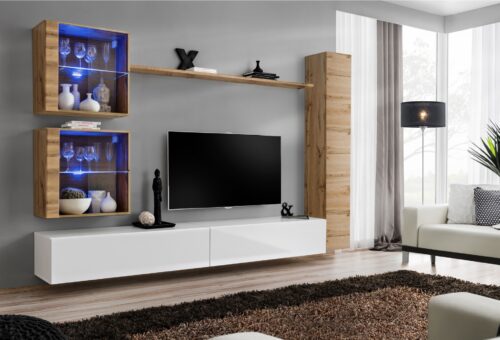 Sienas skapis “Switch XVIII”, balts/balts ASM