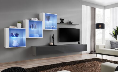 Switch XX sienas skapis, balts/grafīts ASM