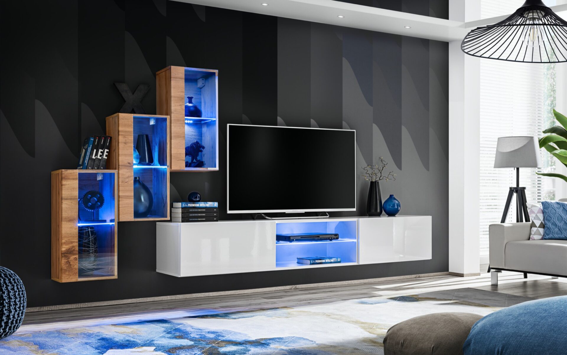 Sienas skapis "Switch XXII" balts/balts ASM