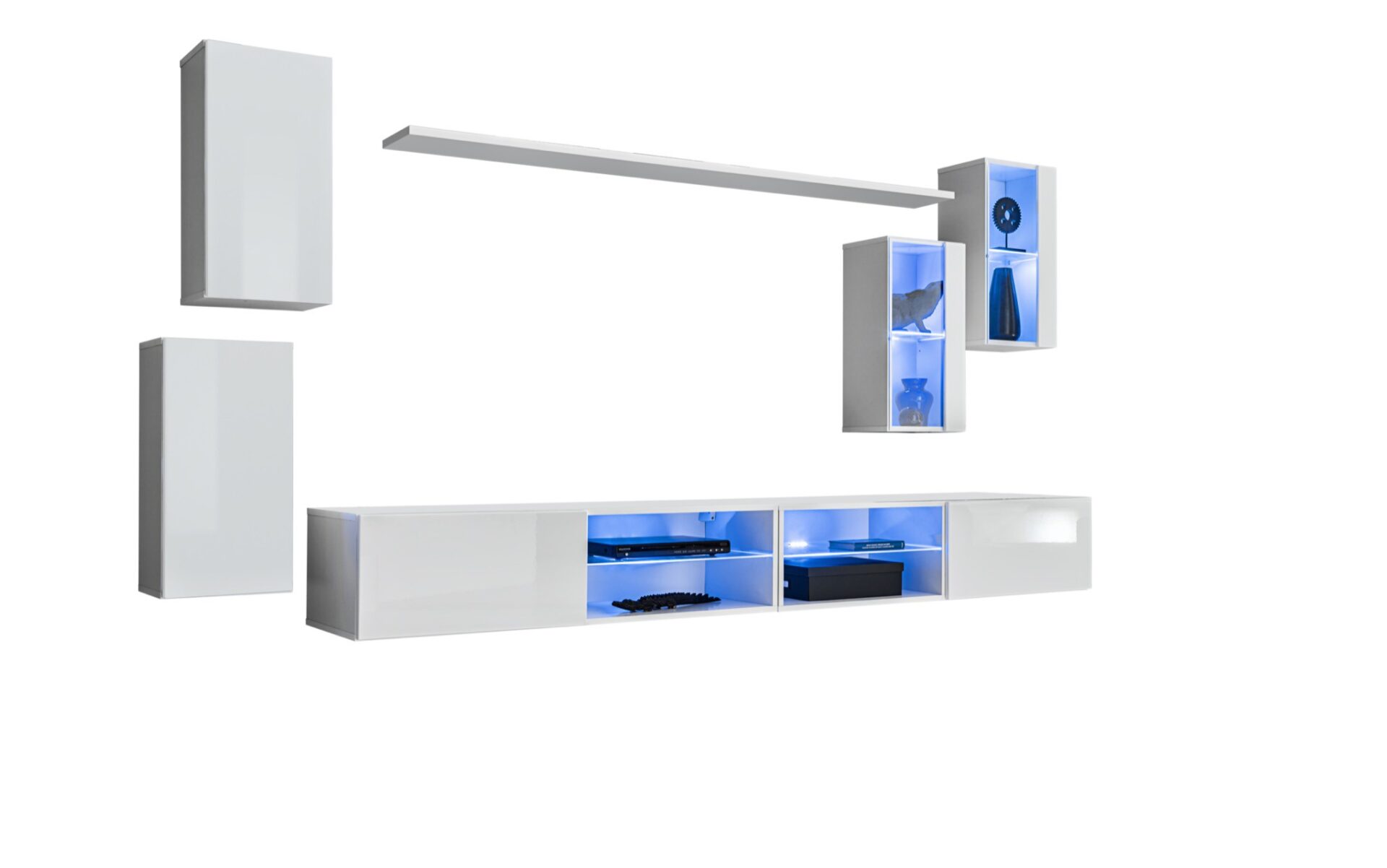 Sienas skapis Switch XXV, balts ASM — 2 attēls