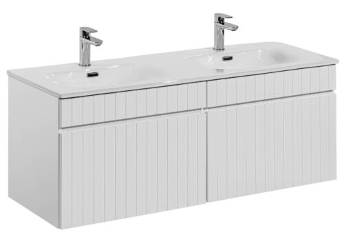 2 x ICONIC WHITE 82-60-D-1S skapītis ar dubulto izlietni “Sky”