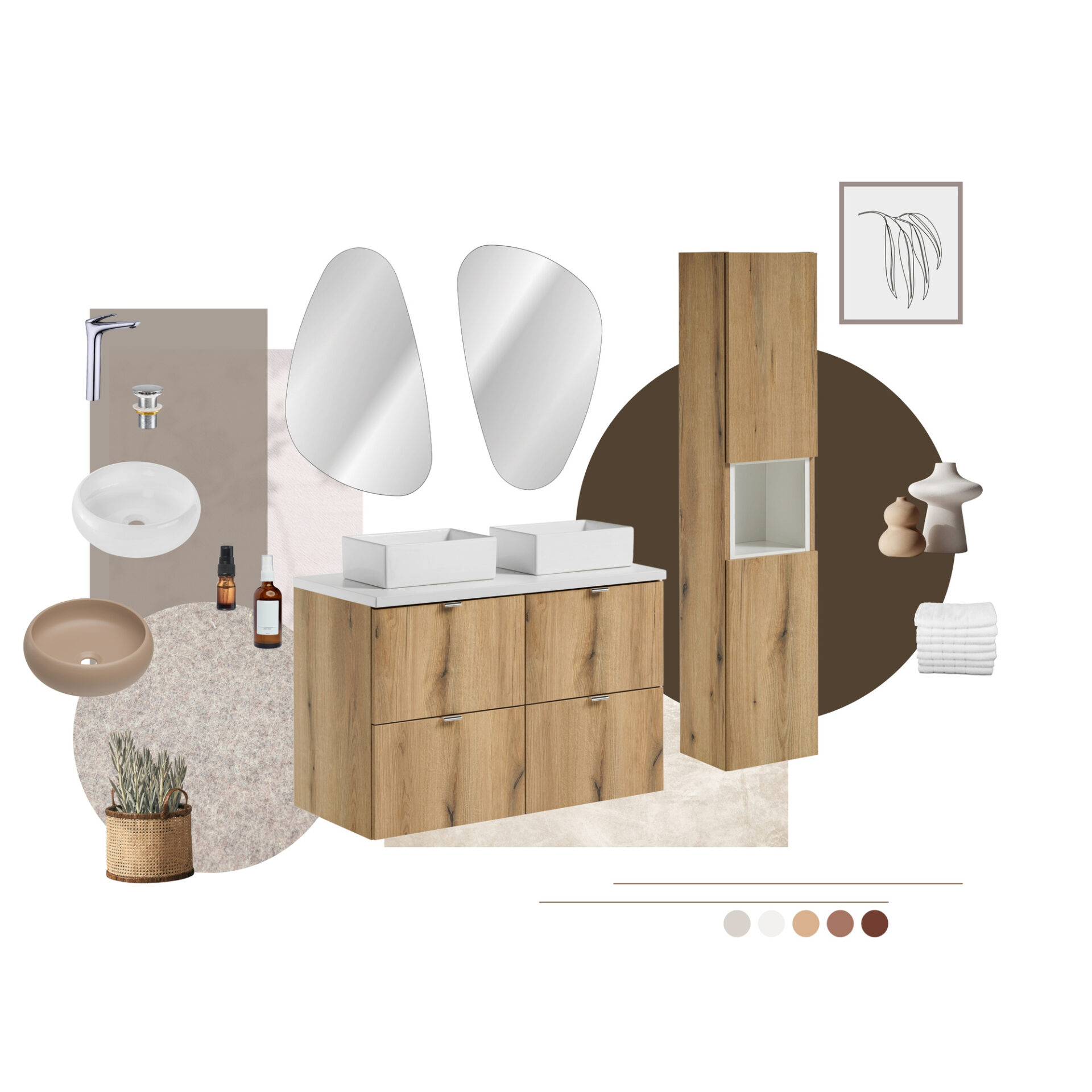 Vannas istabas darba virsma 100 cm NOVA OAK — изображение 5
