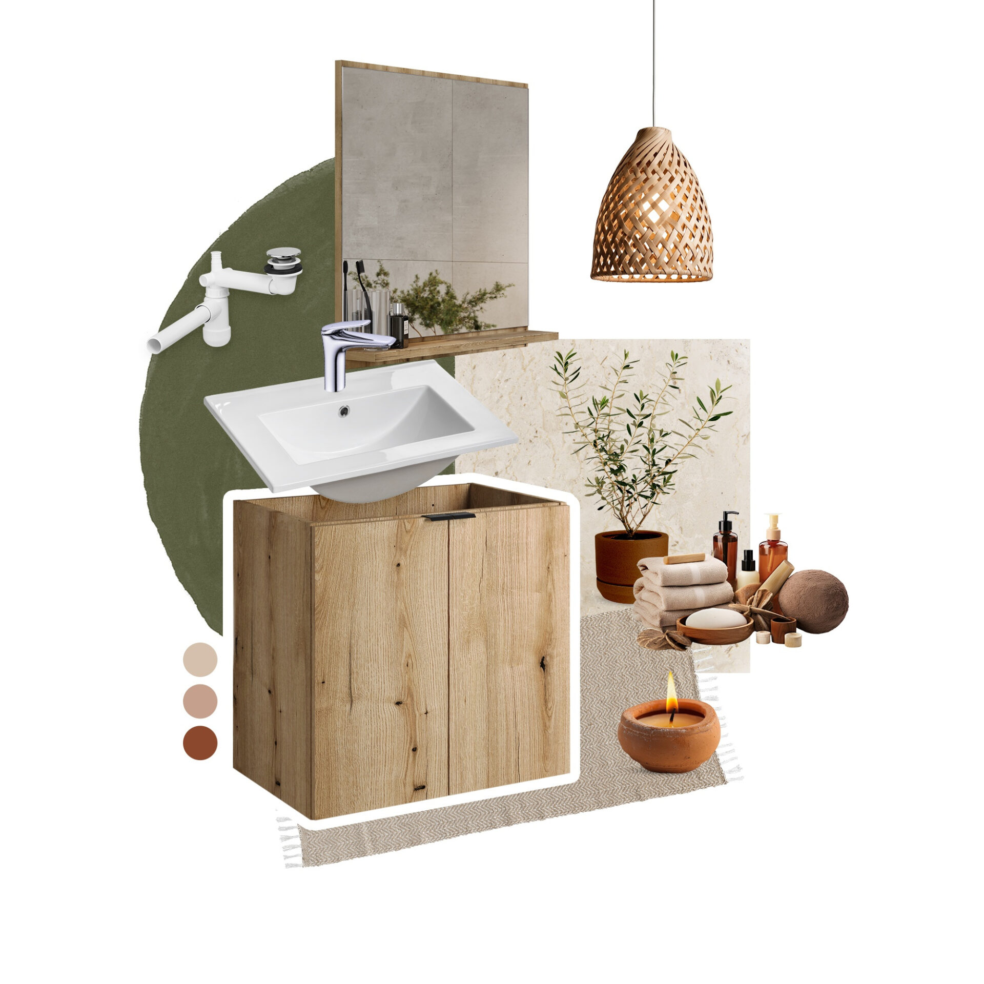 Vannas istabas darba virsma 100 cm NOVA OAK — изображение 6