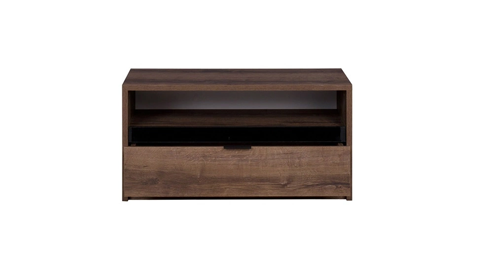Denver skapis 137 cm Monastery Oak / Black Glancēts Klasisks dizains modernā versijā Skapis nelielam priekšnamam — 5 attēls
