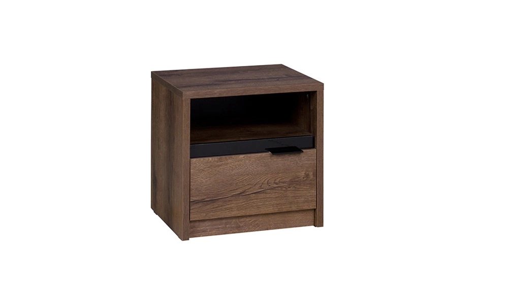 Denver skapis 137 cm Monastery Oak / Black Glancēts Klasisks dizains modernā versijā Skapis nelielam priekšnamam — 6 attēls