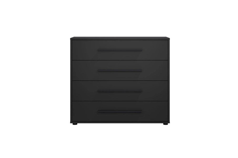 Maxione kumode, 99 cm, melna, minimālistisks dizains, klasiska forma, ideāli piemērota viesistabai vai atpūtas telpai — изображение 3