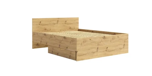 Maxione gulta 160×200 cm, izvelkama atvilktne, ozolkoka gultasveļas kaste, ideāli piemērota guļamistabai, augsts galvgalis