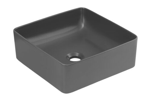 SLIM 1 TUMŠI PELĒKA 37 – Uz virsmas novietojama izlietne 37 cm, keramikas
