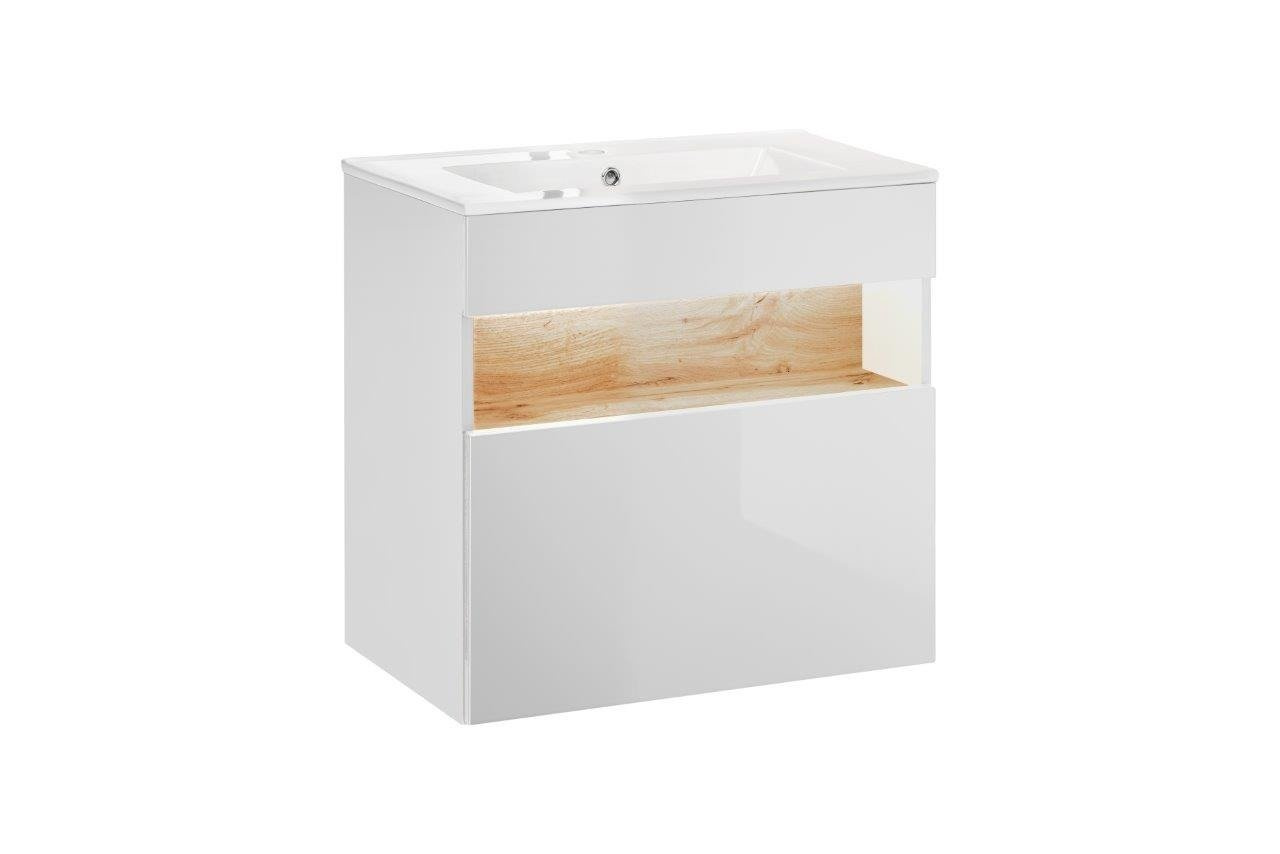 Bahama balts 60 cm izlietnes skapītis — 2 attēls