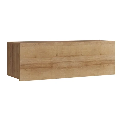 CALABRINI sienas skapis, 105 cm, zeltainais ozols, minimālistisks dizains, stilīgs skapis viesistabai, vienkārša forma, piemērots jebkuram interjeram.