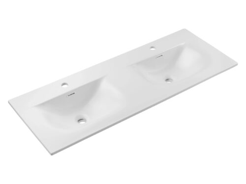 Keramikas izlietne mēbelēm, 120 cm, dubultā bļoda, SKY 1, 120D matēti balta, E-8099-120D matēti balta