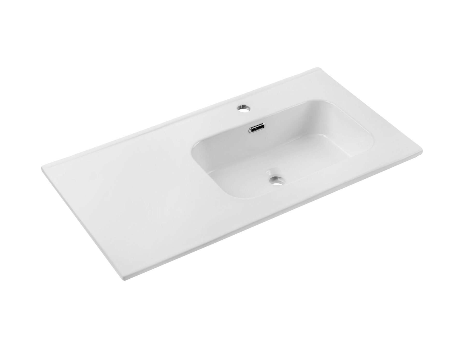 Keramikas mēbeļu izlietne 90 cm, labā, GO 2 90CM R DP E-8095-90R spīdīgi balta