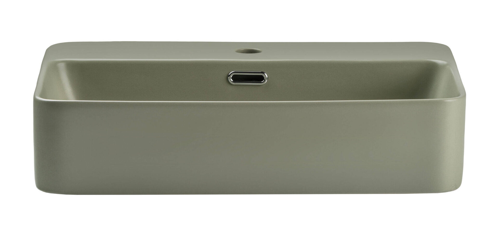 TRUST 2 OLIVER GREEN E-6282 keramikas izlietne uz virsmas, matēti zaļa krāsa — изображение 2