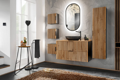 100 cm Xilo Black komplekts ar MONA-MB12 izlietni