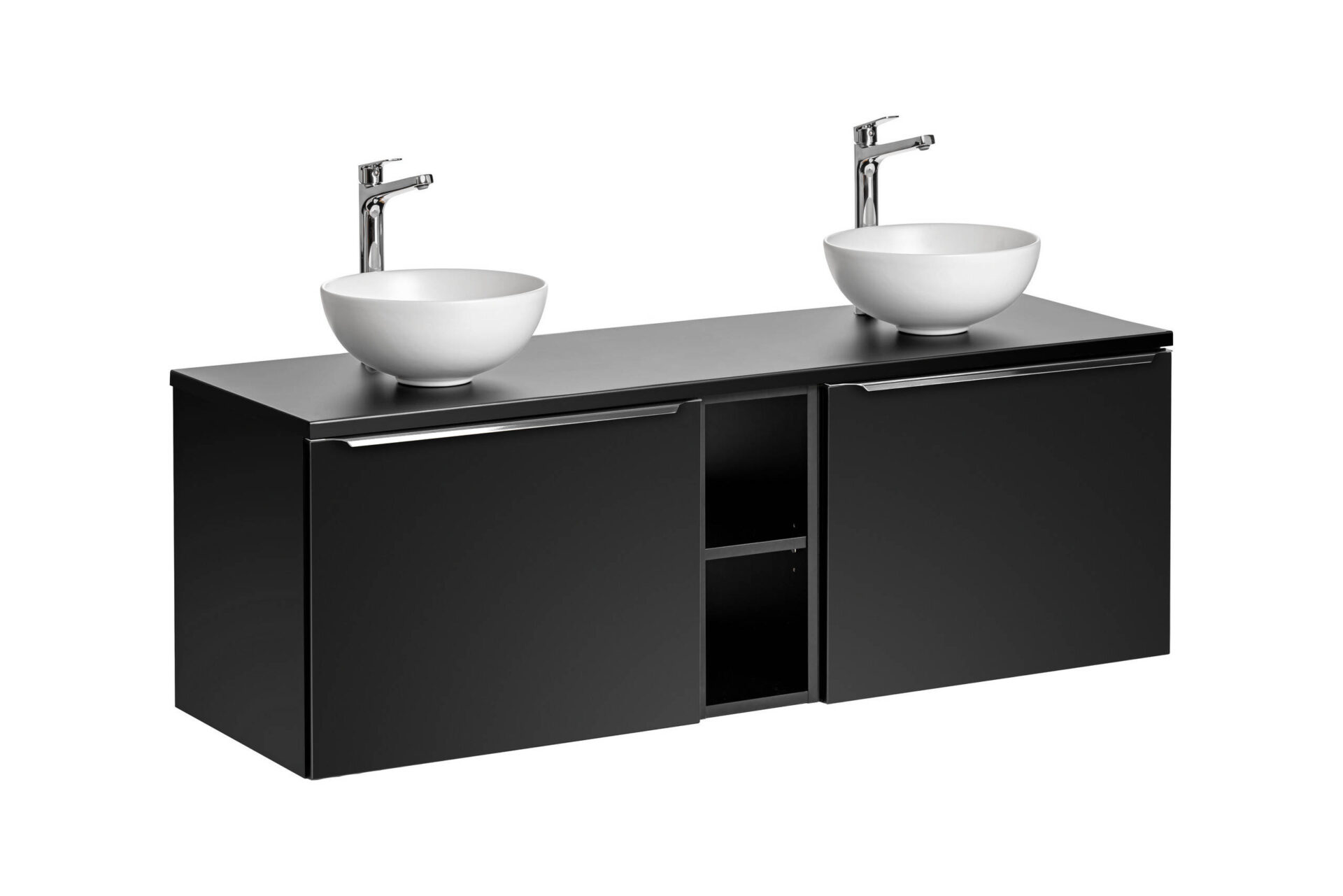 Vannas istabas mēbeļu komplekts "Santa Fe", melns, 140 cm