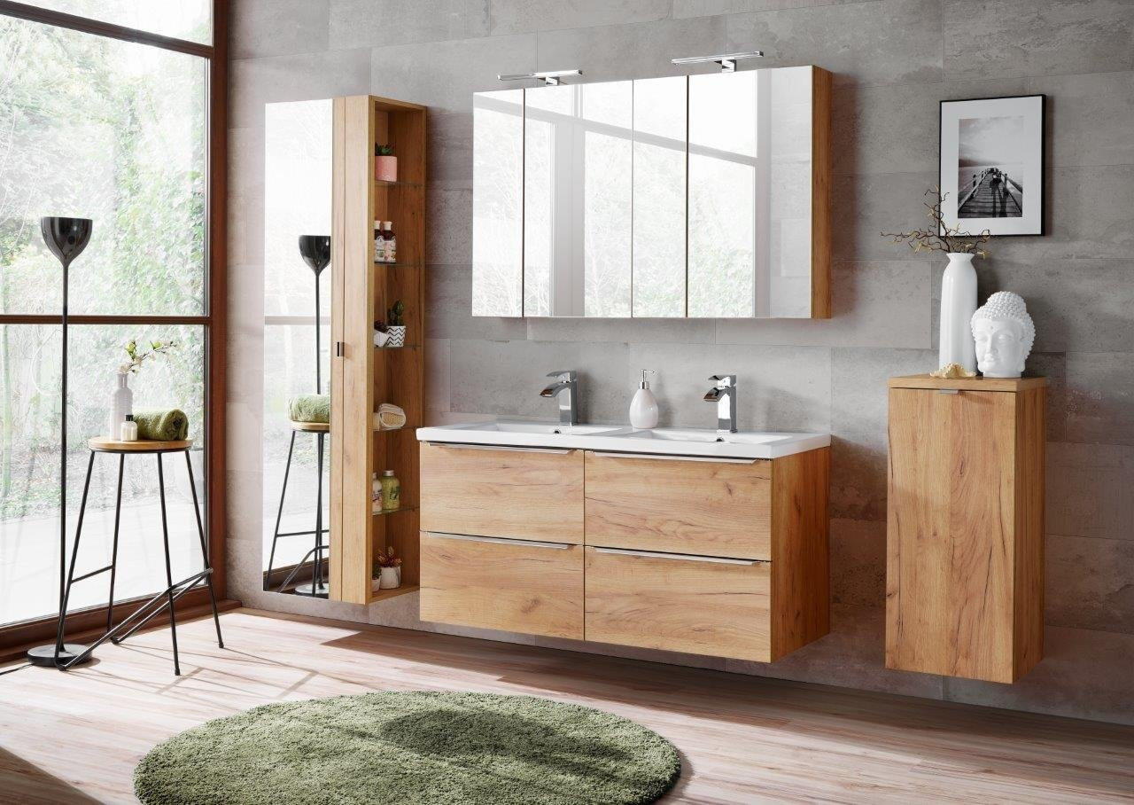 Ozolkoka vannas istabas mēbeļu komplekts "Capri", 120 cm
