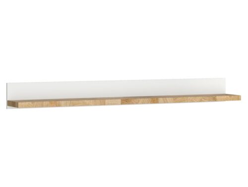 ALEMEDA 147 cm Plaukts 147 cm Spīdīgi balts/Vestminsteras ozols