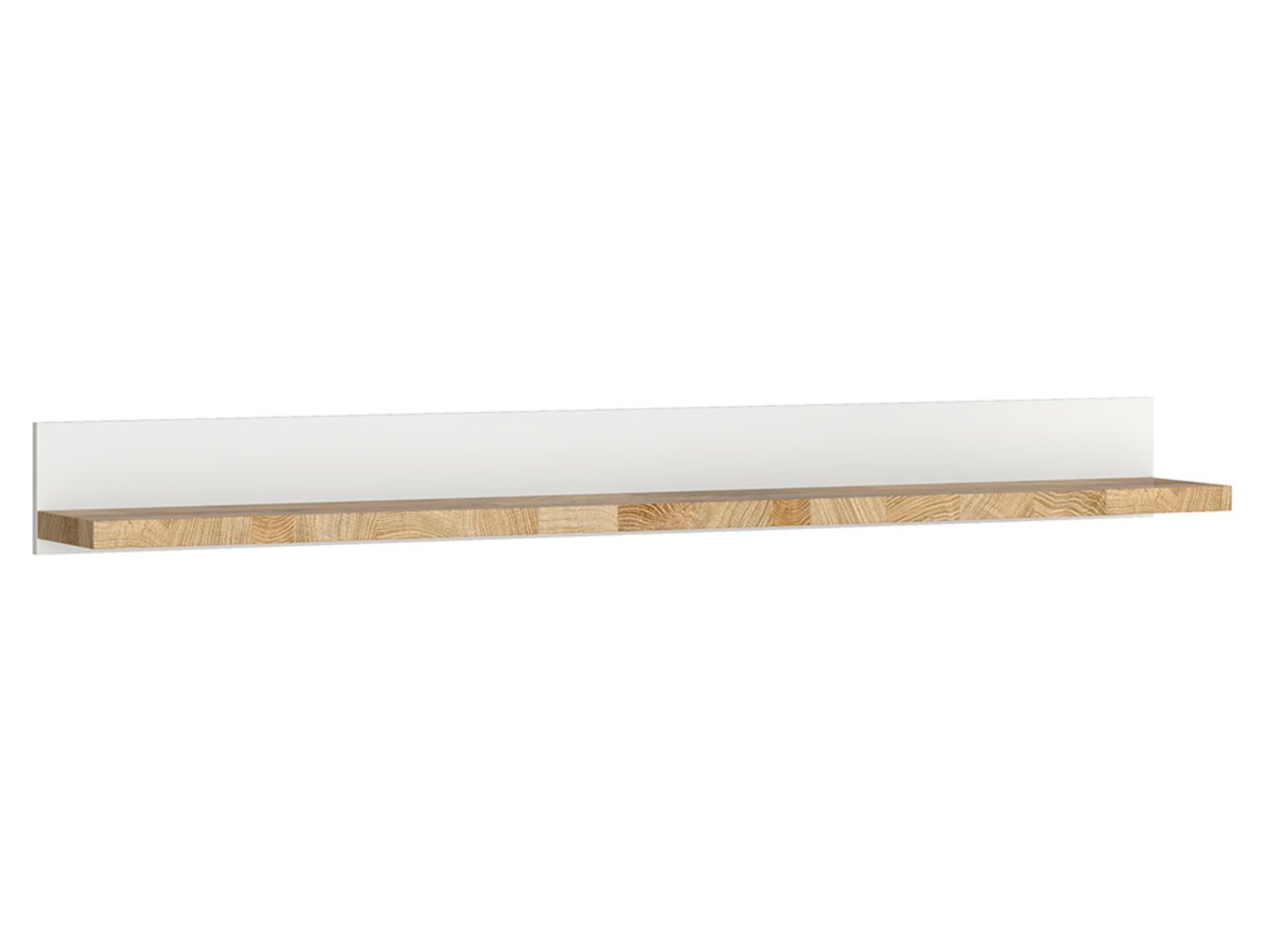 ALEMEDA 147 cm Plaukts 147 cm Spīdīgi balts/Vestminsteras ozols