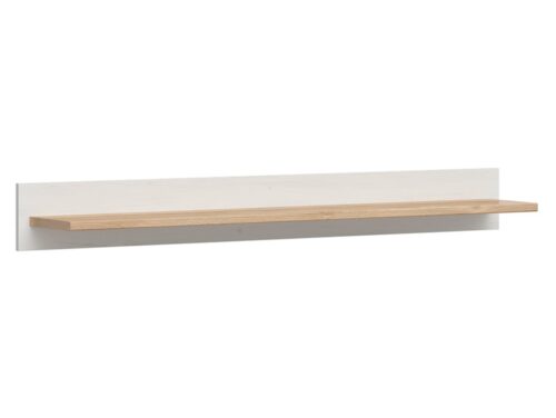 LOKSA piekarināms plaukts 143 cm andersen priede baltā krāsā