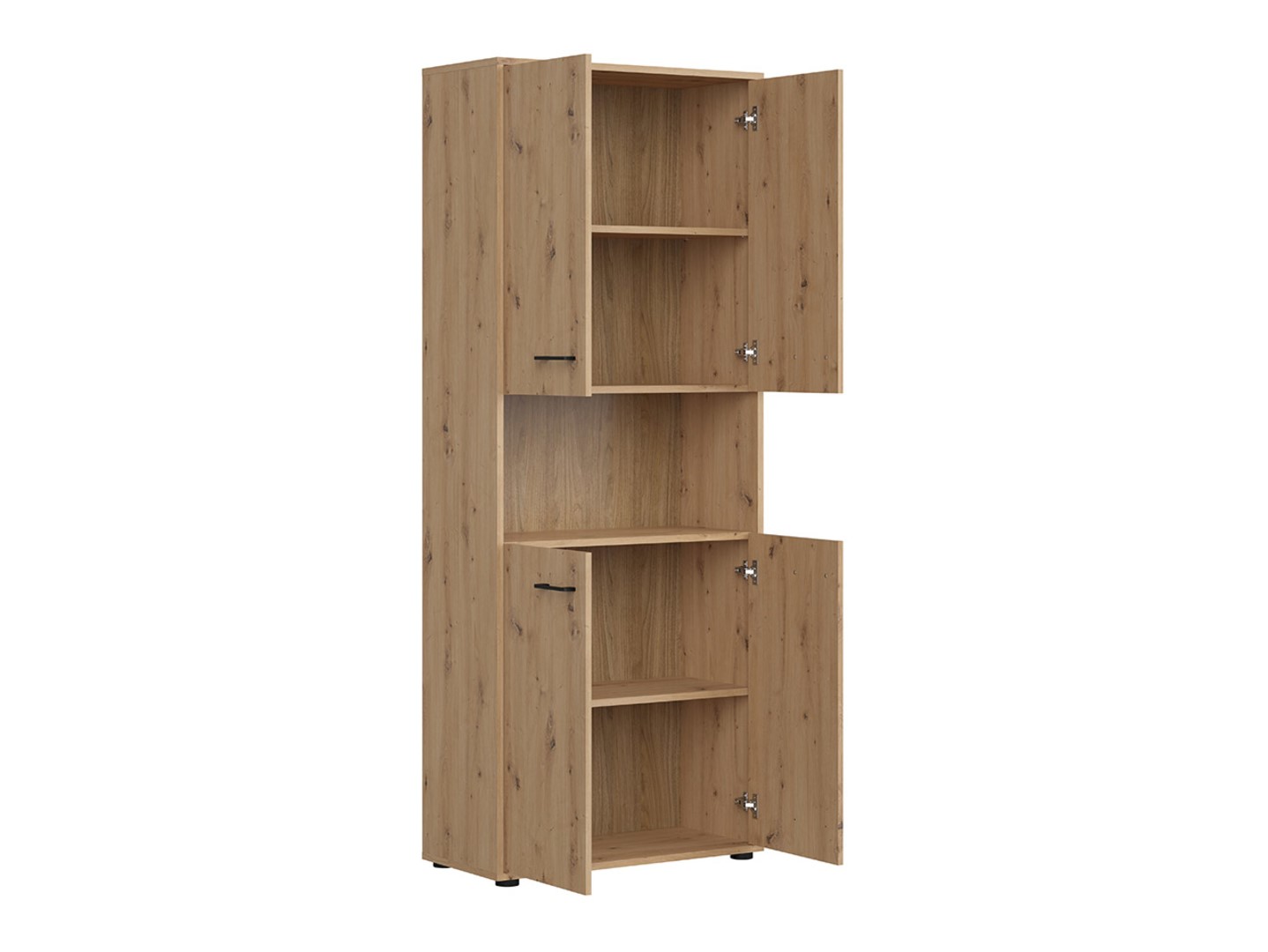 SPACE OFFICE grāmatu plaukts ar 4 durvīm, 80 cm, mākslīgā ozola krāsā — 2 attēls