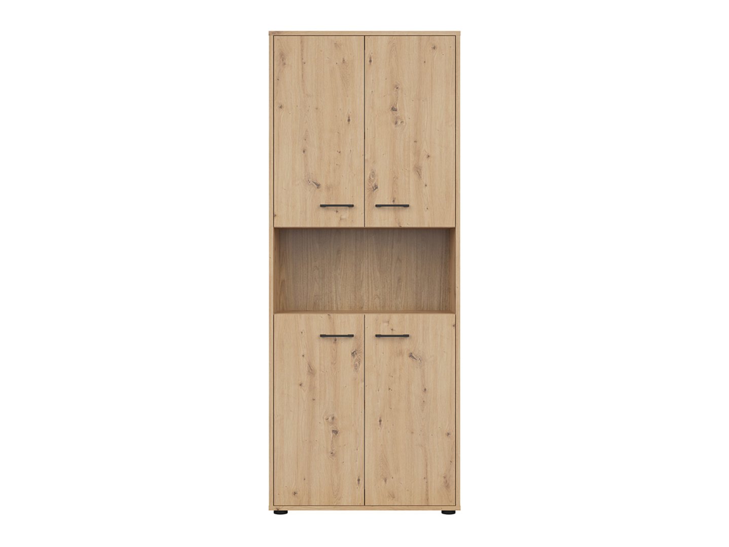 SPACE OFFICE grāmatu plaukts ar 4 durvīm, 80 cm, mākslīgā ozola krāsā — 3 attēls
