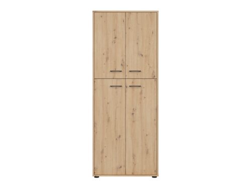 SPACE OFFICE grāmatu plaukts ar 4 durvīm, 80 cm, mākslīgā ozola krāsā