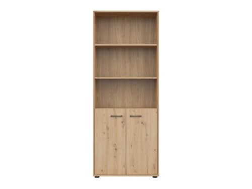 SPACE OFFICE zems divdurvju grāmatu plaukts, 80 cm, ozolkoka krāsā